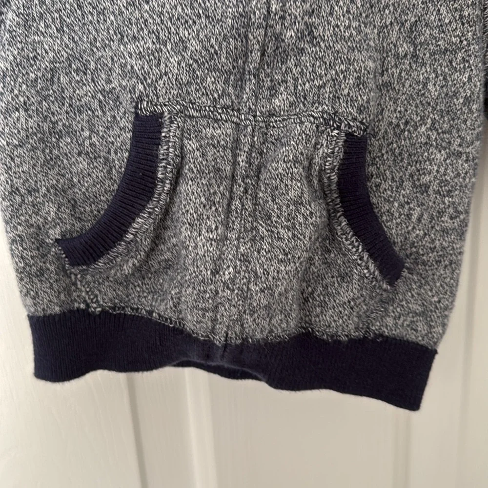 Baby Gap Marled Zippered Sweater Hoodie in Dark Night Size 3-6 Months